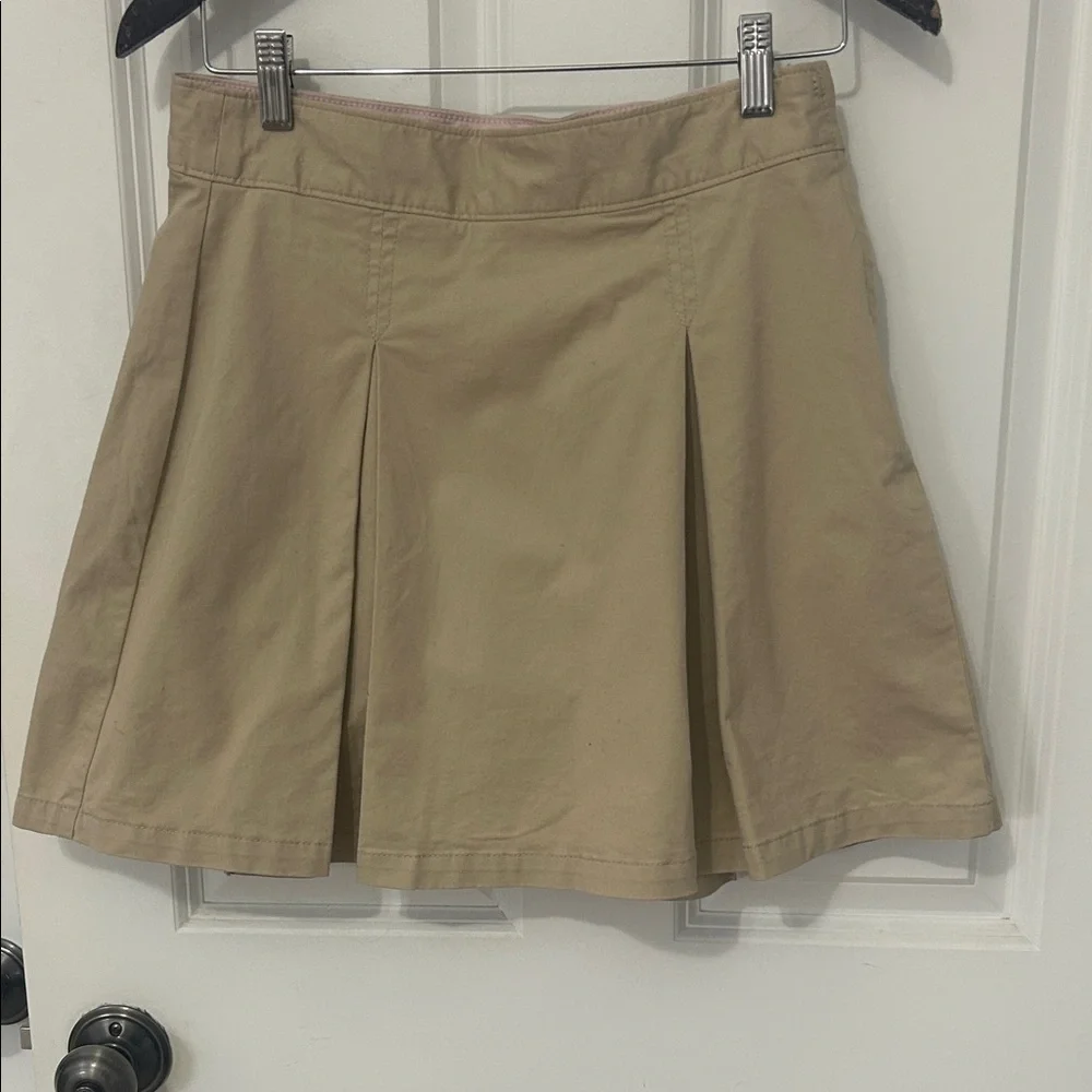 GAP Kids Uniform Pleated Skort Khaki Size 16- Beige mini skort school uniform